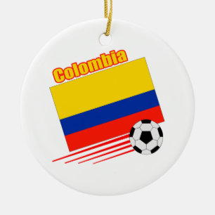 Colombiaanse voetbalploeg keramisch ornament