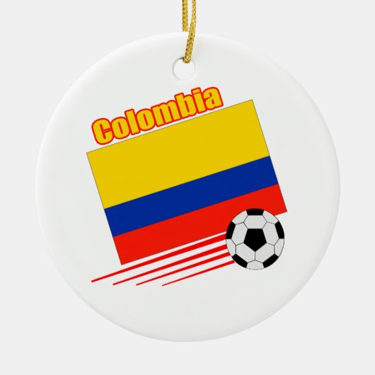 Colombiaanse voetbalploeg keramisch ornament (Voorkant)