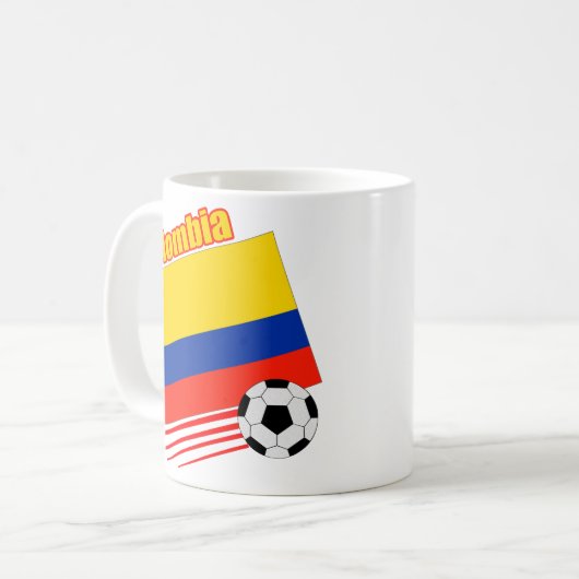 Colombiaanse voetbalploeg koffiemok (Voorkant links)