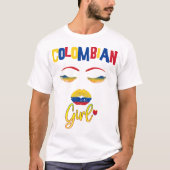 Colombiaanse vrouw Trots om uit Colombia T-Shirt t (Voorkant)
