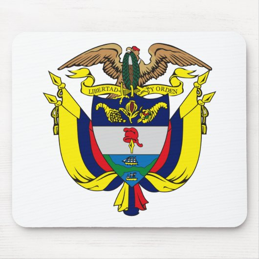 Colombiaanse wapenschild Mousepad Muismat (Voorkant)
