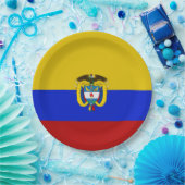 Colombiaanse wapenschild    papieren bordje (Feest)