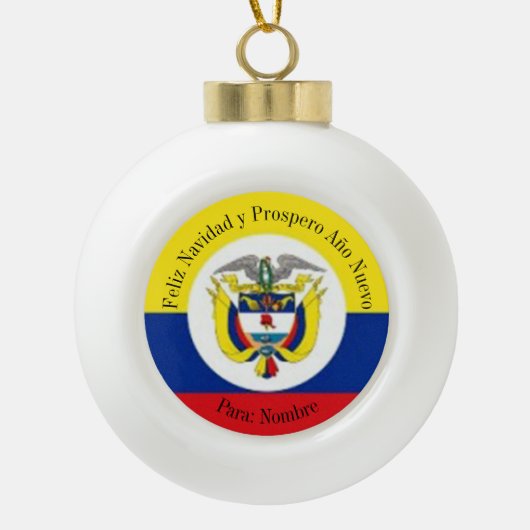 Colombiaanse wapenstilstand keramische bal ornament (Voorkant)