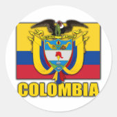 Colombiaanse wapenstilstand ronde sticker (Voorkant)