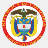 Colombiaanse wapenstilstand ronde sticker (Voorkant)