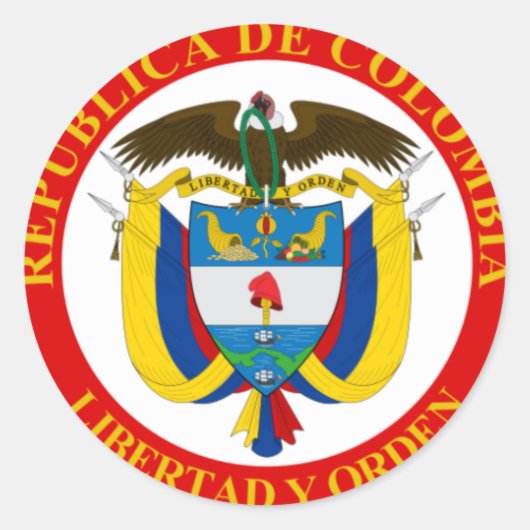 Colombiaanse wapenstilstand ronde sticker (Voorkant)
