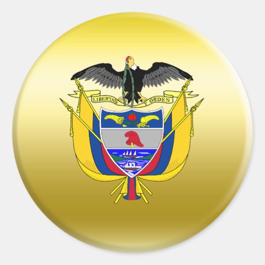 Colombiaanse wapenstilstand ronde sticker (Voorkant)