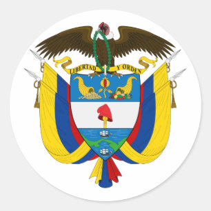 Colombiaanse wapenstilstand ronde sticker