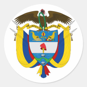 Colombiaanse wapenstilstand ronde sticker
