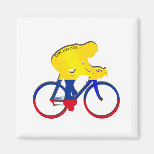Colombiaanse wielrenner Colombiaanse vlag Magneet
