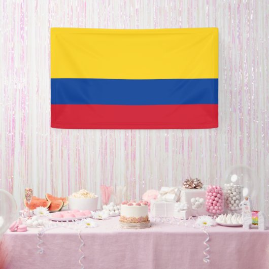 Colombian Flag Celebration Party Event Décor Banne Spandoek (Feest)