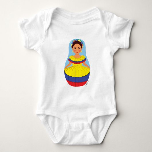 Colombian Matryoshka Baby Bodysuit (Voorkant)