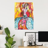 COLOMBINA, LADY MET MASK Venetian Masquerade Poster (Thuiskantoor)