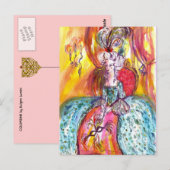 COLOMBINA LADY MET MASKVENETIAN MASQUERADE BRIEFKAART (Voorkant / Achterkant)