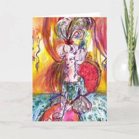 COLOMBINA LADY MET MASKVENETIAN MASQUERADE FEESTDAGEN KAART (Voorkant)