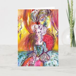 COLOMBINA LADY MET MASKVENETIAN MASQUERADE FEESTDAGEN KAART