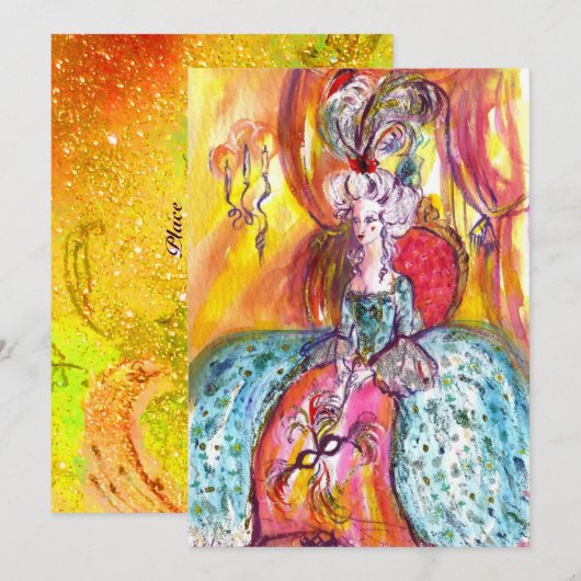 COLOMBINA/MARDI GRAS MASQUERADE BALL AANKONDIGING (Voorkant / Achterkant)