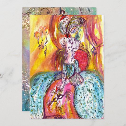 COLOMBINA/MARDI GRAS MASQUERADE BALL AANKONDIGING (Voorkant / Achterkant)