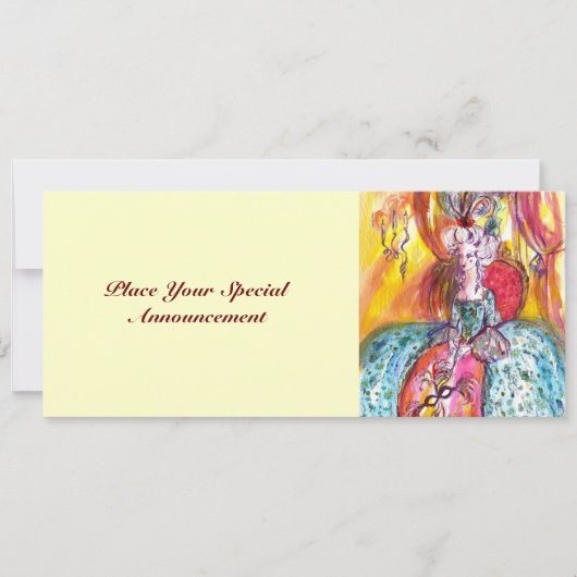 COLOMBINA/MARDI GRAS MASQUERADE BALL AANKONDIGING (Voorkant)