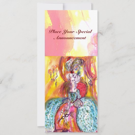 COLOMBINA/MARDI GRAS MASQUERADE BALL AANKONDIGING (Voorkant)