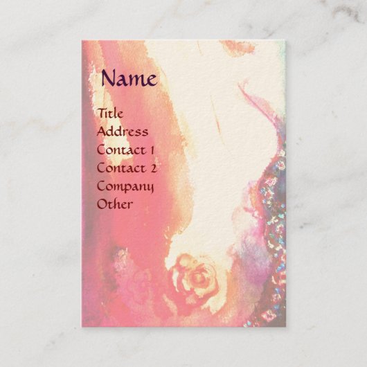 COLOMBINA / uitvoerende kunsten, kostuumontwerper Visitekaartje (Voorkant)