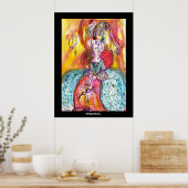 COLOMBINA / Venetiaans Maskerade Poster (Keuken)