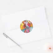 COLOMBINA/Venetiaanse maskerade maskers Ronde Sticker (Envelop)