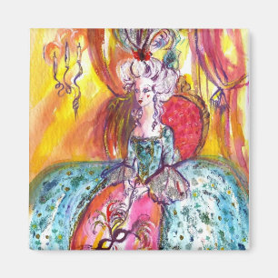 COLOMBINA/VENETIAN MASKERADE MASKERS MAGNEET