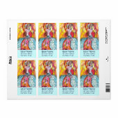 COLOMBINA/Venetian Masquerade Masker Blauwgroen bl Etiket (Full Sheet)