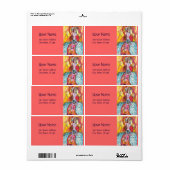 COLOMBINA/Venetian Masquerade Masker Etiket (Full Sheet)