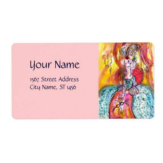 COLOMBINA/Venetian Masquerade Masker Etiket (Voorkant)