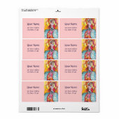 COLOMBINA/Venetian Masquerade Masker Etiket (Full Sheet)