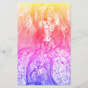 COLOMBINA/Venetian Masquerade maskers Roze Blauw Briefpapier