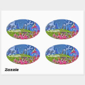 colombine-sticker ovale sticker (Vel)