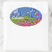 colombine-sticker ovale sticker (Tas)