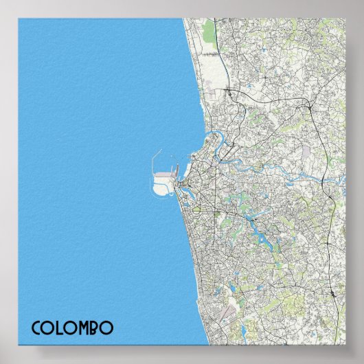 Colombo kaart poster (Voorkant)