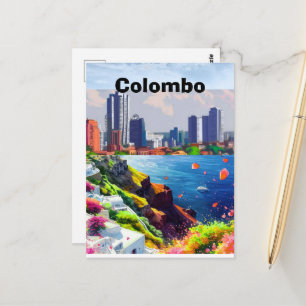 Colombo Reis Printbare Poster - Sri Lanka Reizen Briefkaart