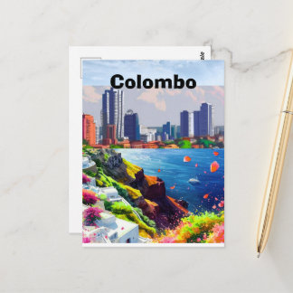 Colombo Reis Printbare Poster - Sri Lanka Reizen Briefkaart