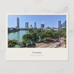 Colombo Silhouette boven Beira Lake Ansichtkaart Briefkaart