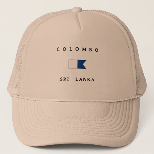 Colombo Sri Lanka Alpha Dive Flag Trucker Pet (Voorkant)
