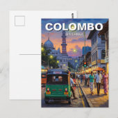 Colombo Sri Lanka Briefkaart (Voorkant / Achterkant)