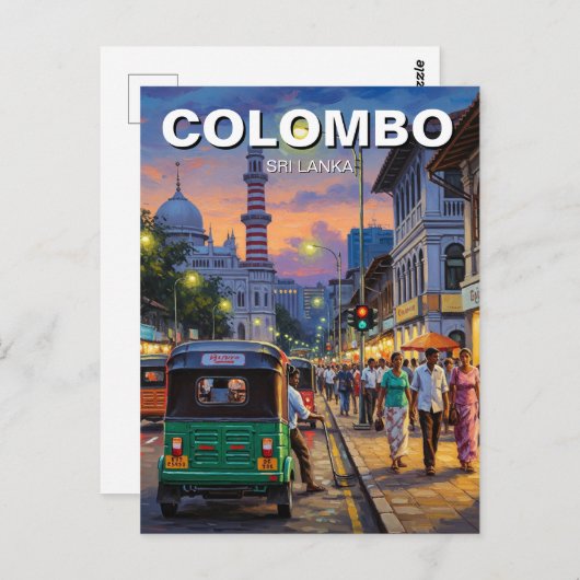 Colombo Sri Lanka Briefkaart (Voorkant / Achterkant)