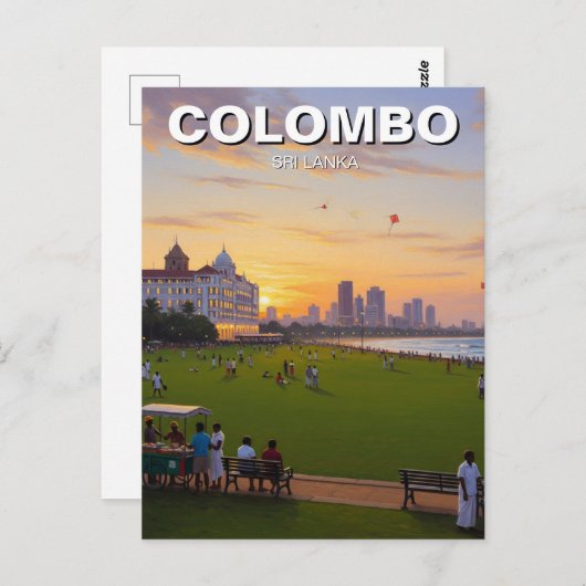 Colombo Sri Lanka Briefkaart (Voorkant / Achterkant)