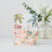 Colombo Sri Lanka Gouache Illustratie Reizen Briefkaart (Staand voorkant)