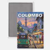 Colombo Sri Lanka Magneet (Voorkant / Achterkant)