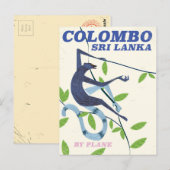 Colombo Sri Lanka —  reisposter Briefkaart (Voorkant / Achterkant)