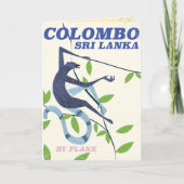 Colombo Sri Lanka —  reisposter Feestdagen Kaart (Voorkant)