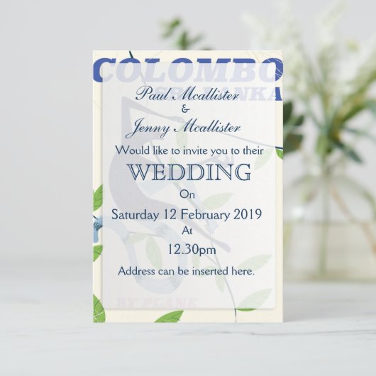 Colombo Sri Lanka — reisposter Kaart (Staand voorkant)