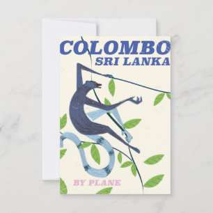 Colombo Sri Lanka — reisposter Kaart