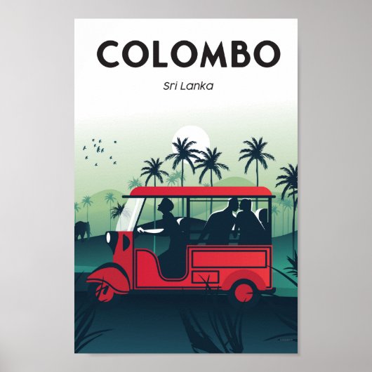 Colombo Sri Lanka reisposter Poster (Voorkant)